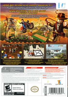 LEGO Indiana Jones 2 The Adventure Continues box cover back